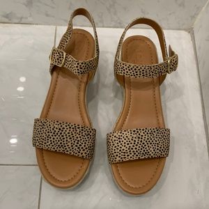 New J Crew Calfhair Platform Espadrilles